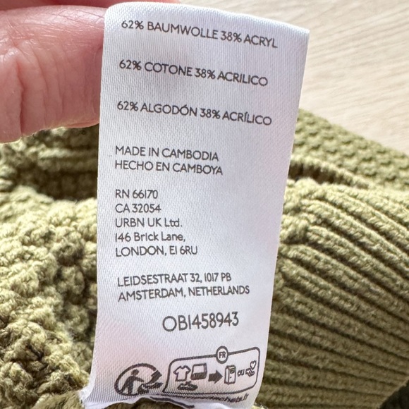 Free People Lila Cardigan Green Textured Knit Button Front (L) - Picture 7 of 14